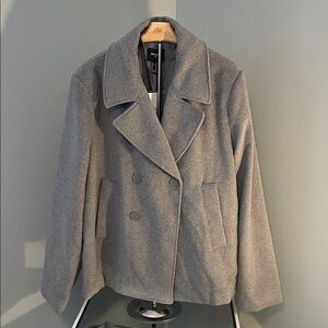 Forever 21 Classic Gray Pea Coat men’s extra large NWT